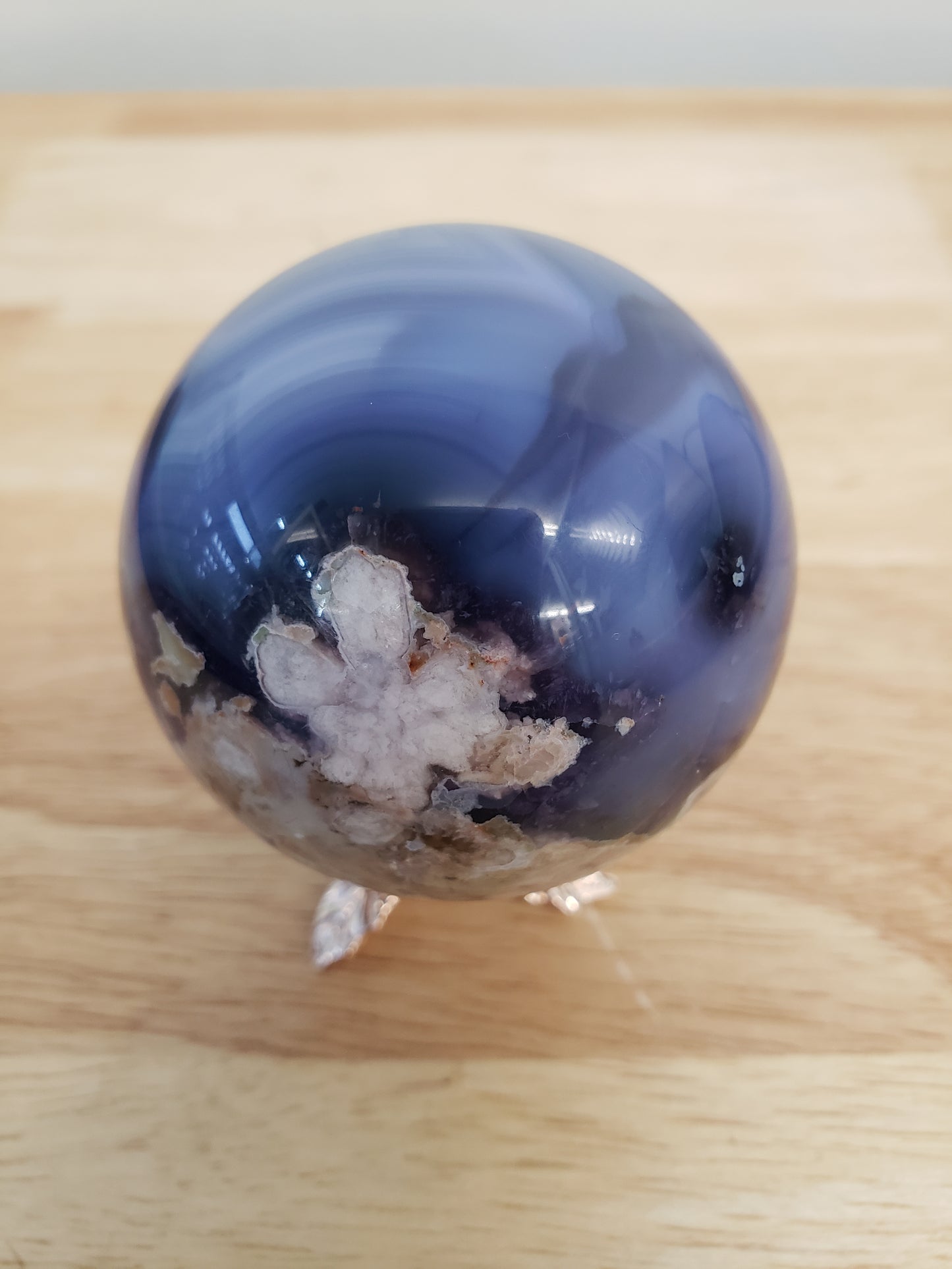 Blue Flower Agate Sphere