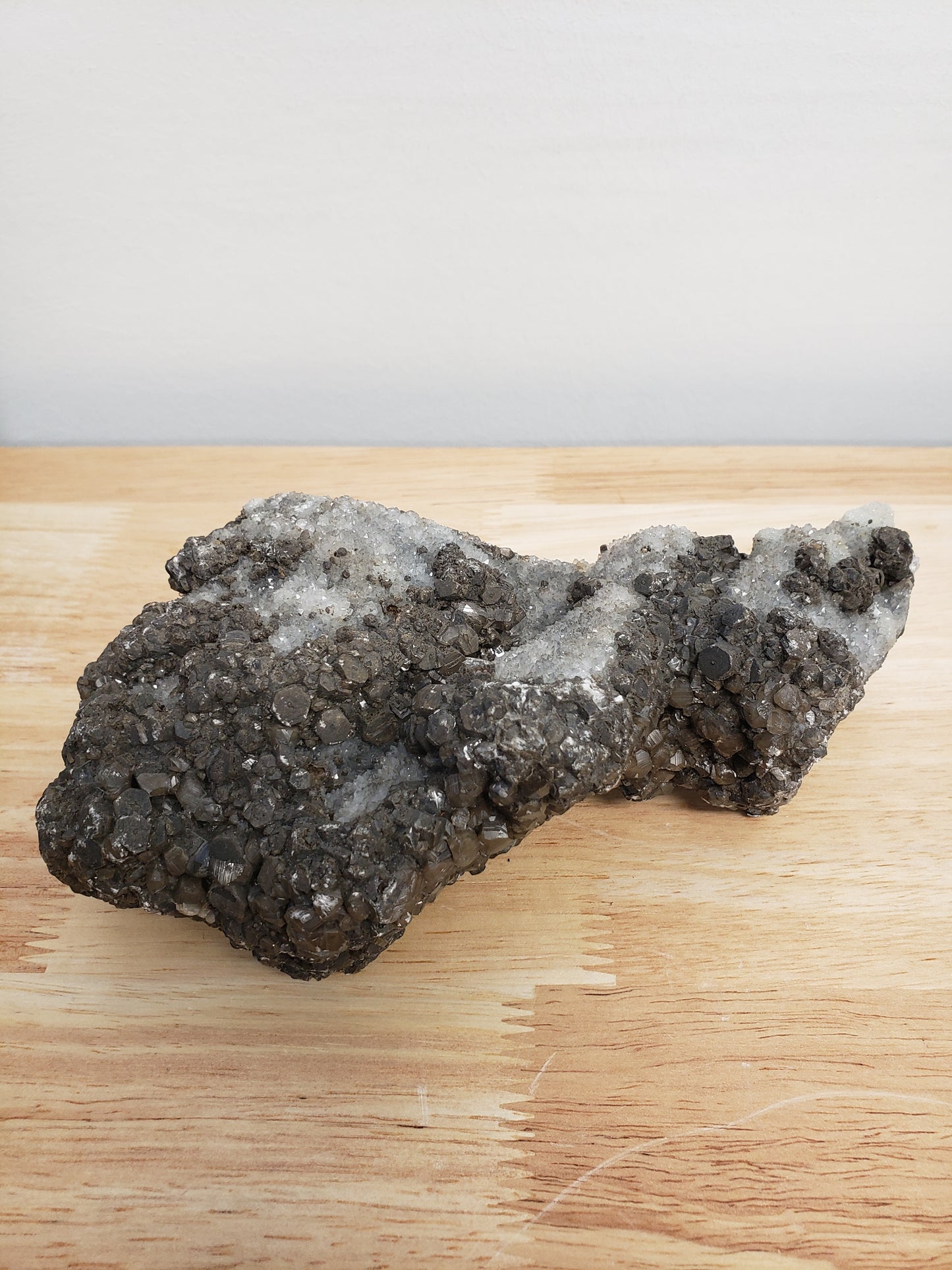 Natural Aura Calcite on Sphalerite