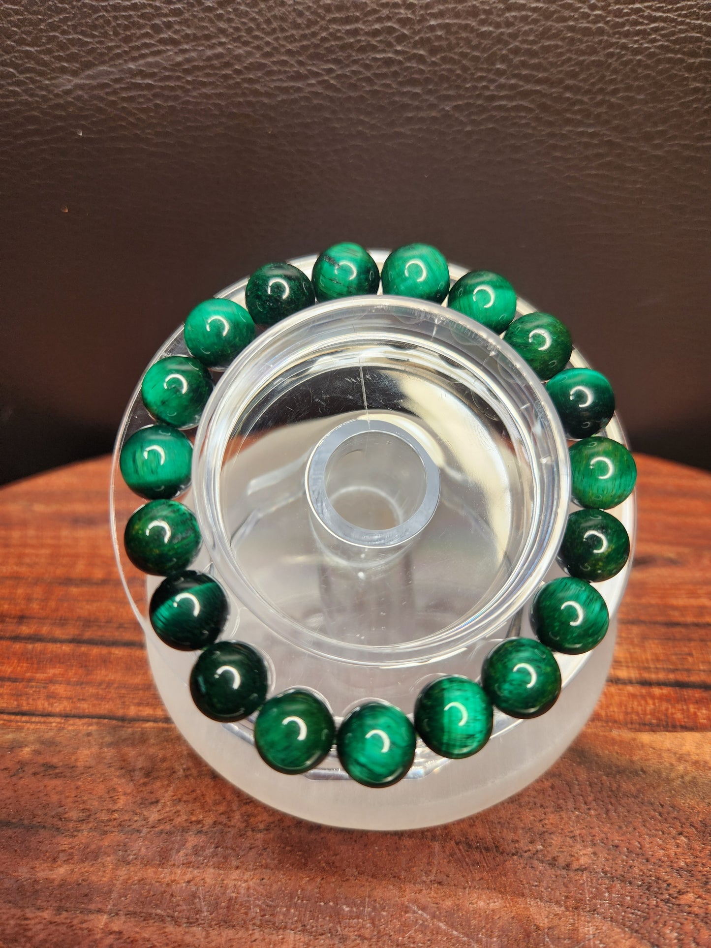 Green Tigerseye Bracelet Dyed