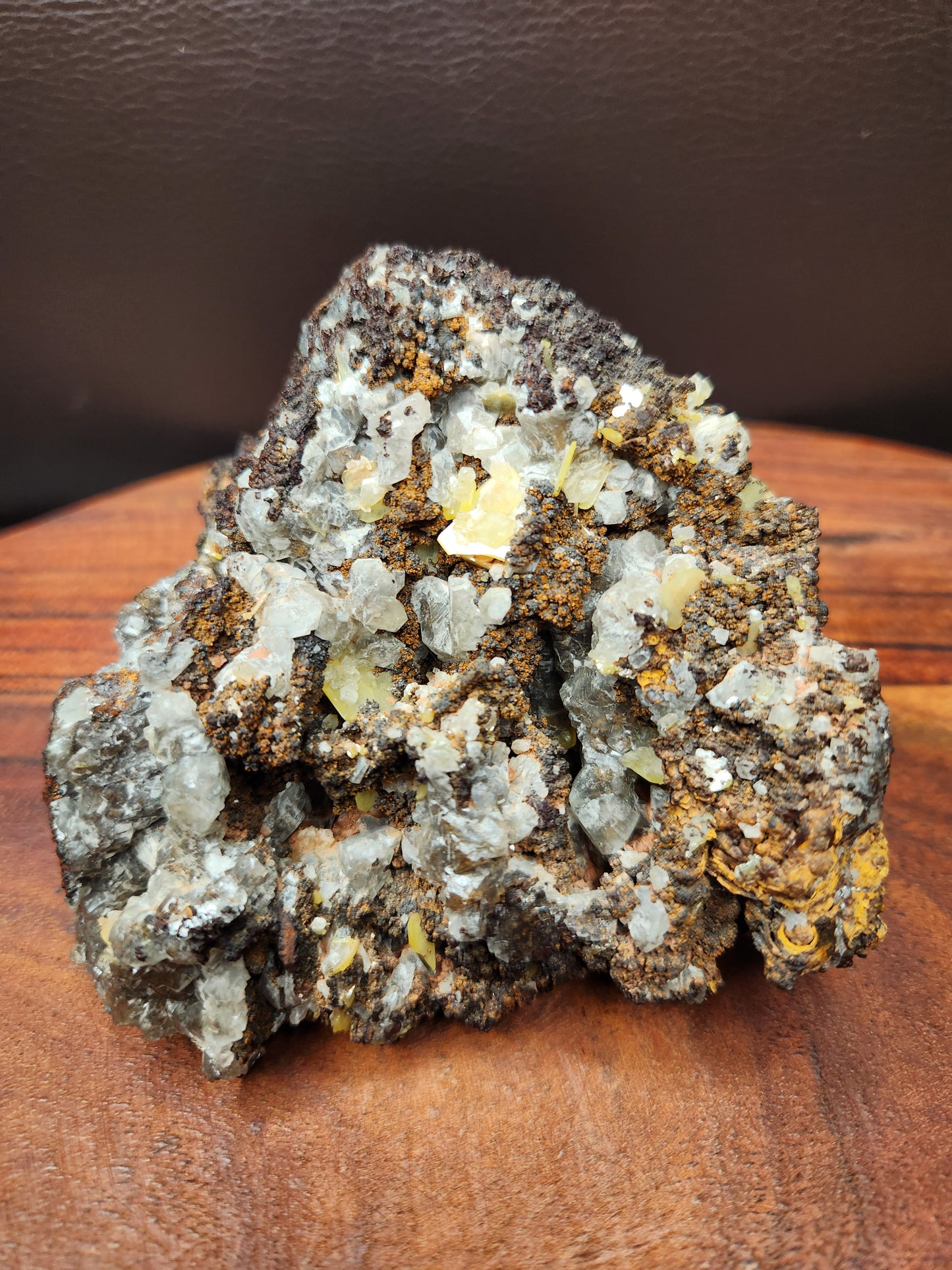 Morrocan Wulfenite and Calcite Specimen