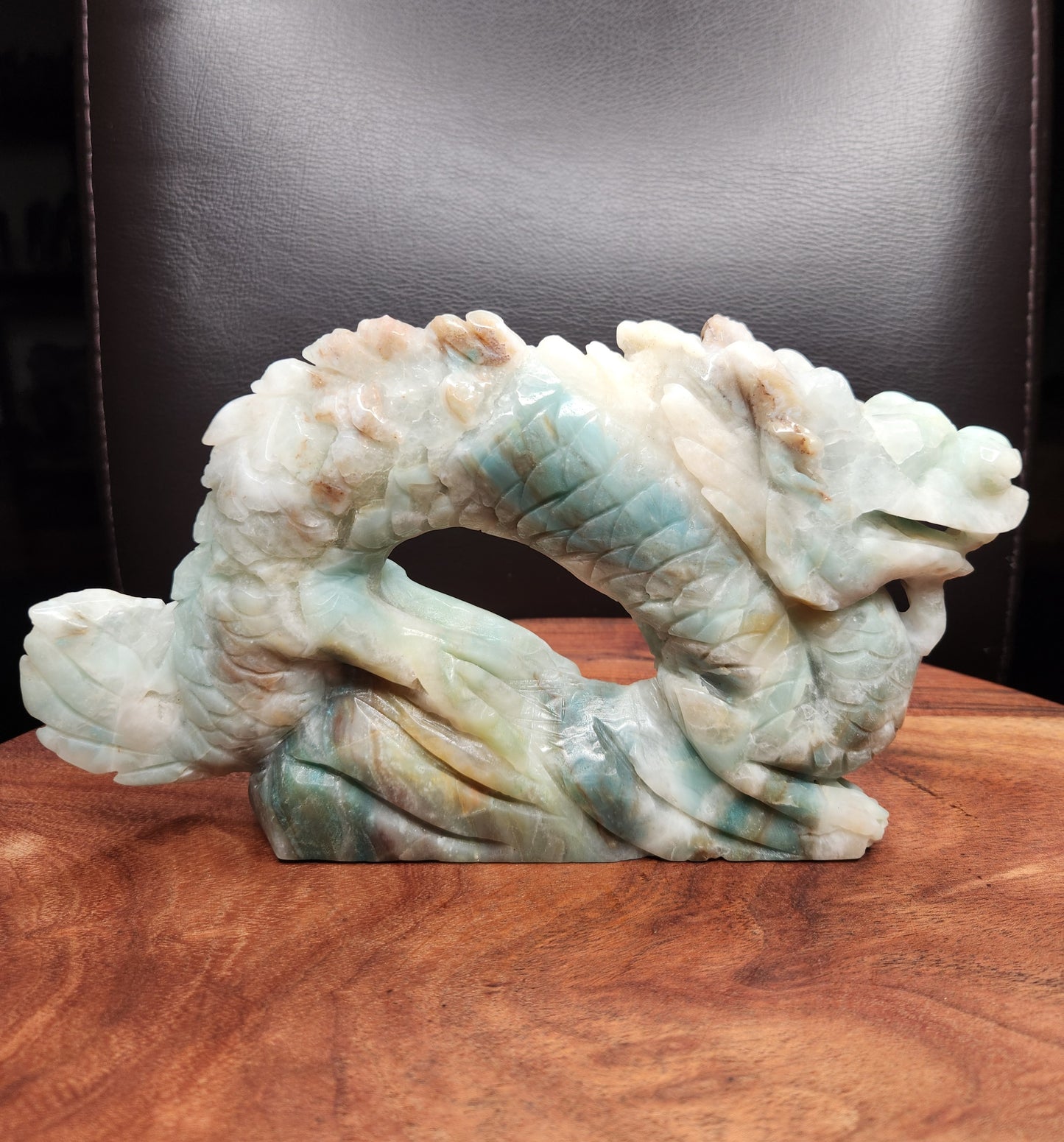 Amazonite Dragon Carving