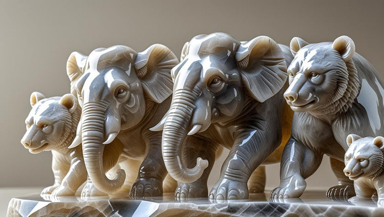 Elephant & Bear Carvings