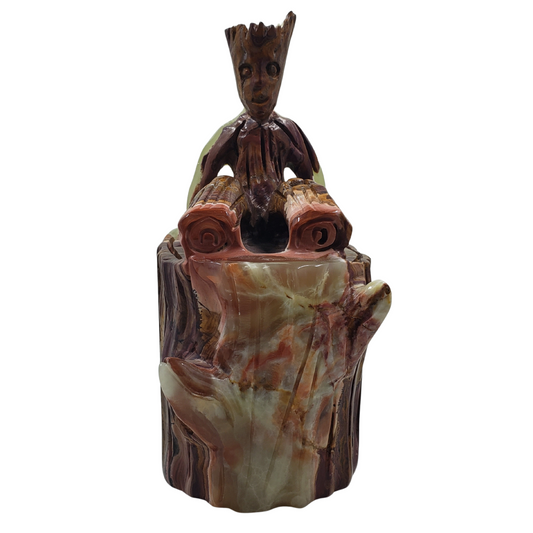 Groot Green Onyx Carving