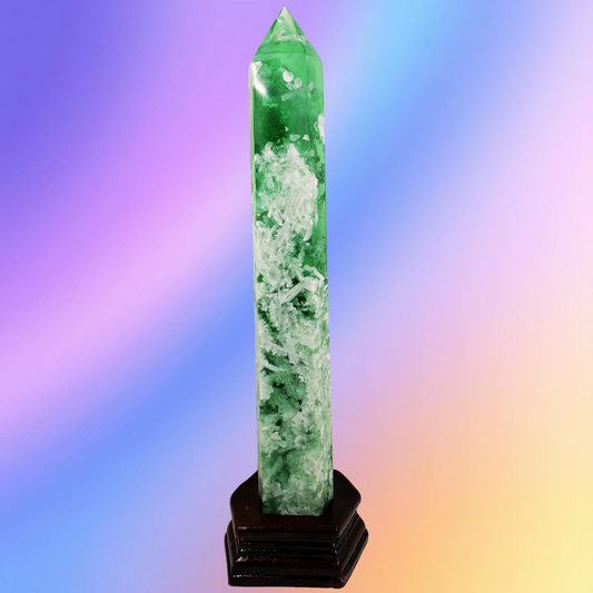 Green Glass Obelisk Tower
