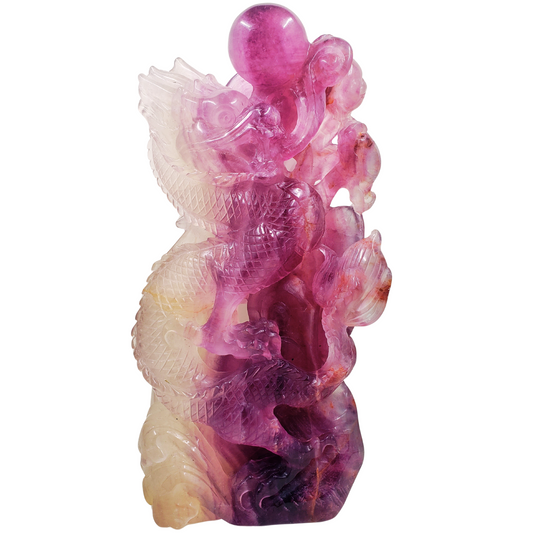 Purple Fluorite Chinese Dragon