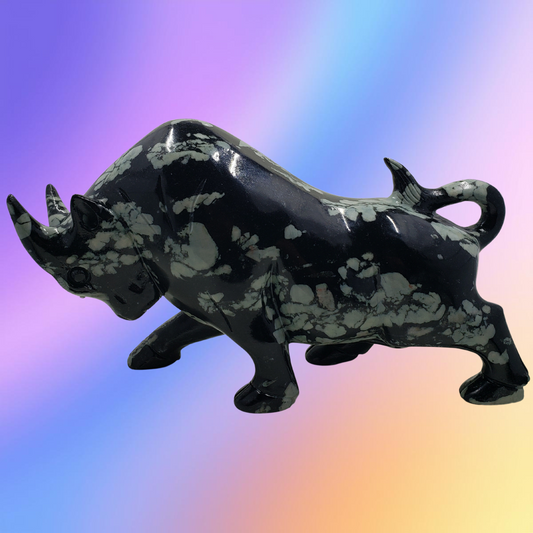 Chrysanthemum Stone Bull Carving