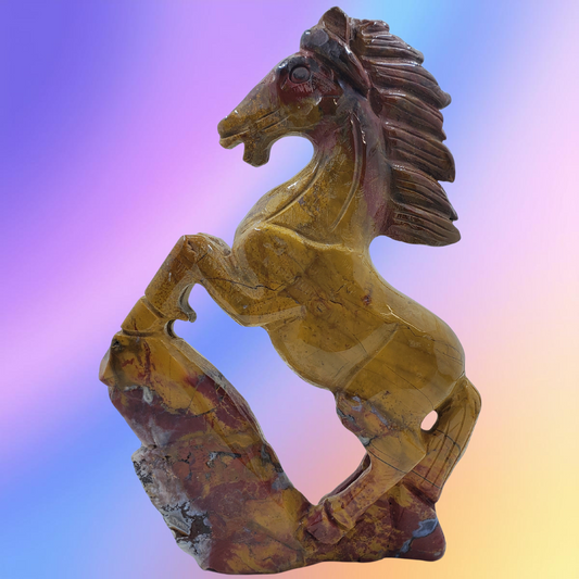 Ocean Jasper Horse Carving