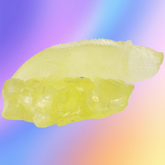 Citrine Lizard Carving