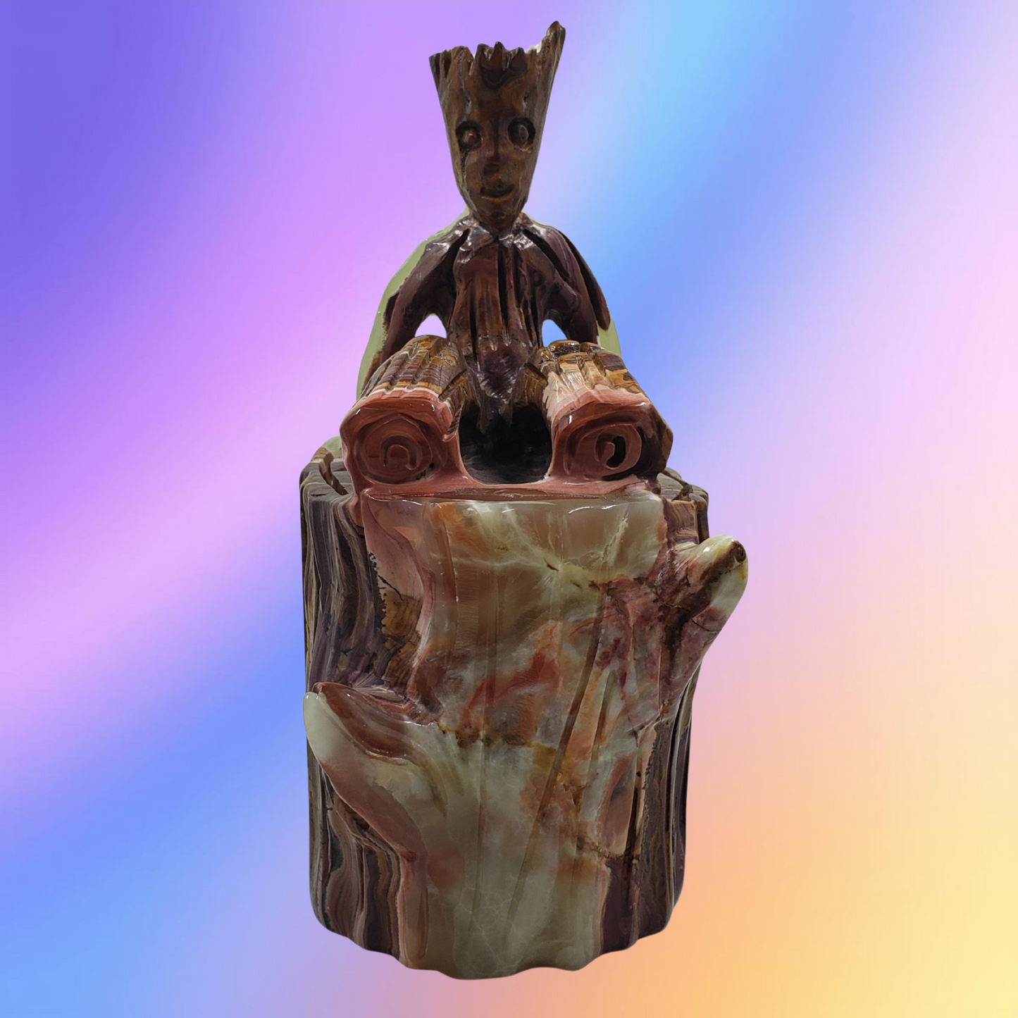 Groot Green Onyx Carving
