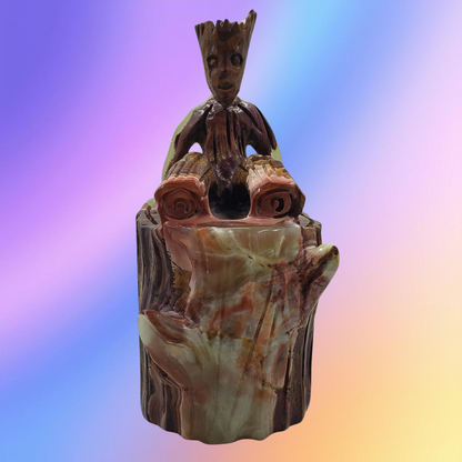 Groot Green Onyx Carving