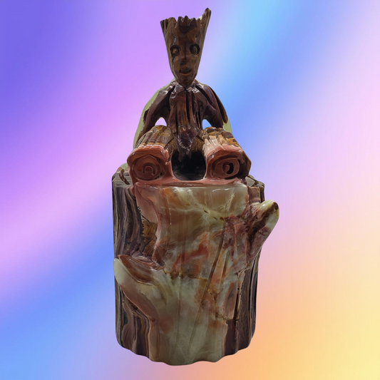 Groot Green Onyx Carving