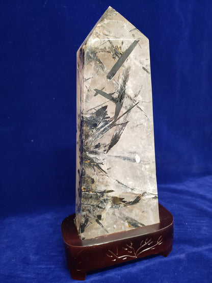 Tourmaline & Quartz Tower with Stand