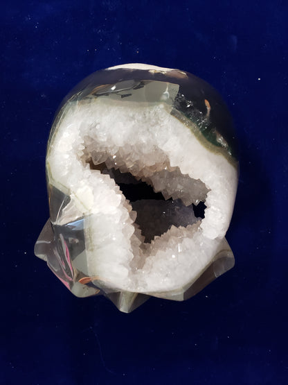 Amethyst Geode Cluster Skull Head