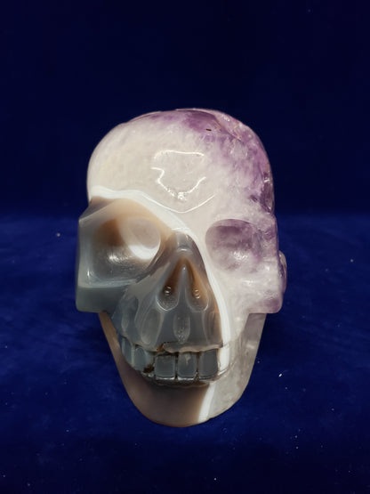 Amethyst Geode Cluster Skull Head