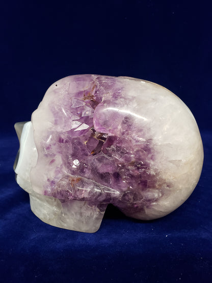 Amethyst Geode Cluster Skull Head