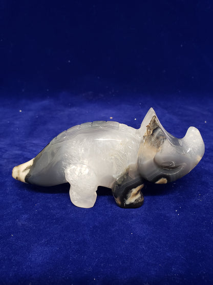 Volcano Agate Rhino Carving
