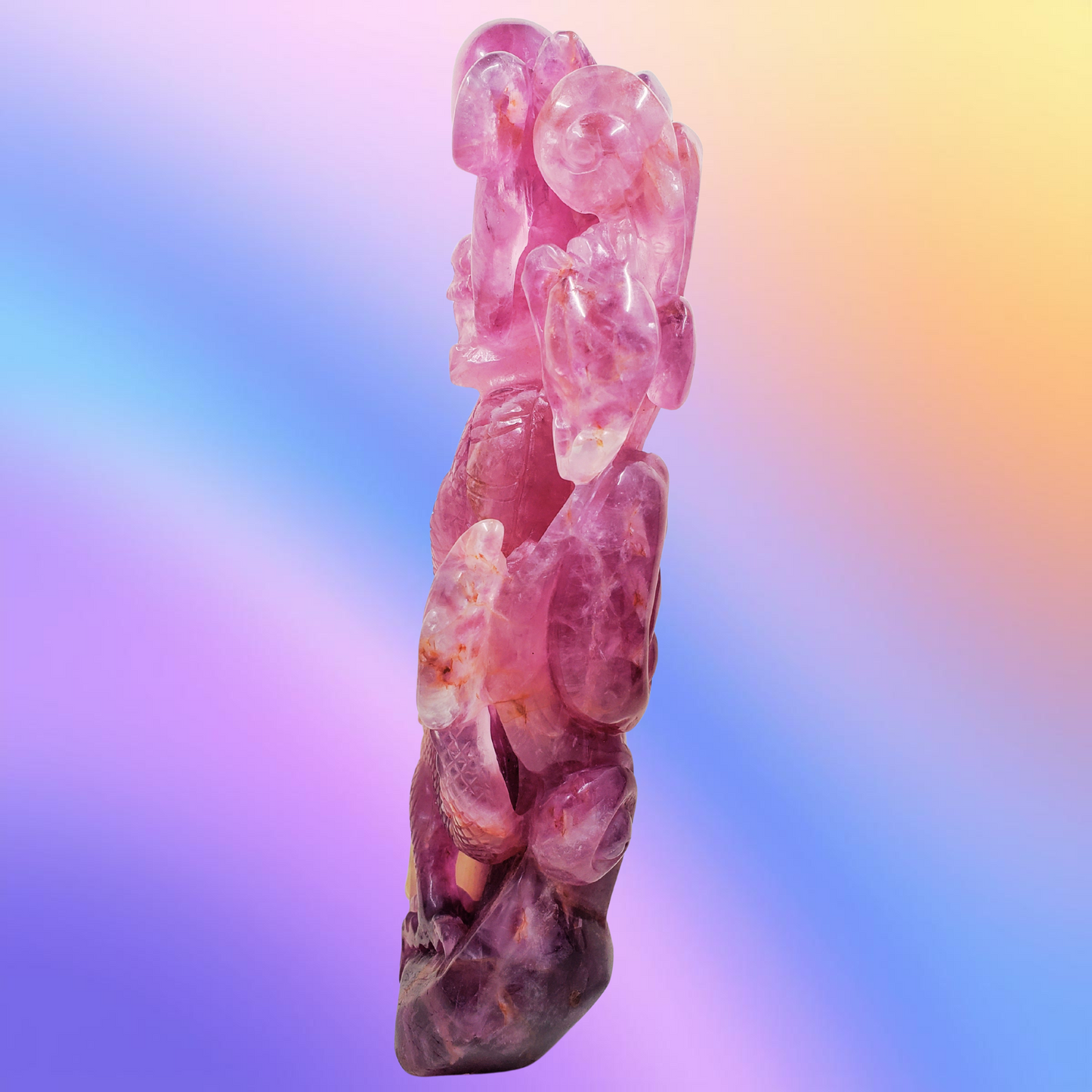 Purple Fluorite Chinese Dragon