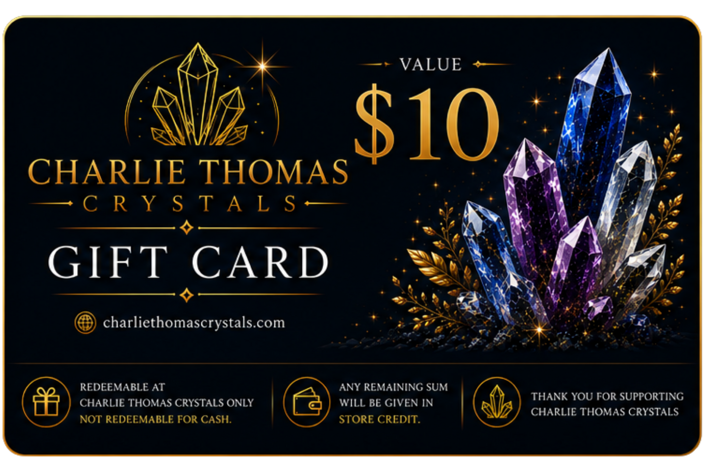 Charlie Thomas Crystals Gift Cards