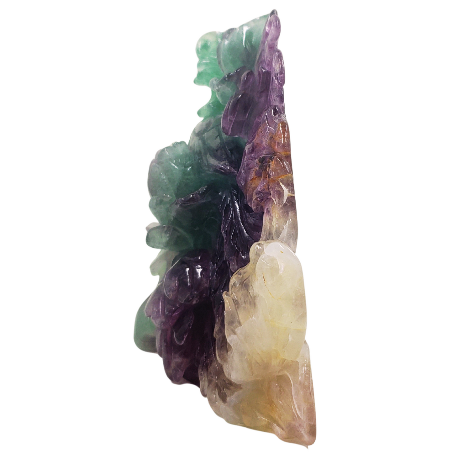 Rainbow Fluorite Phoenix with Flowers