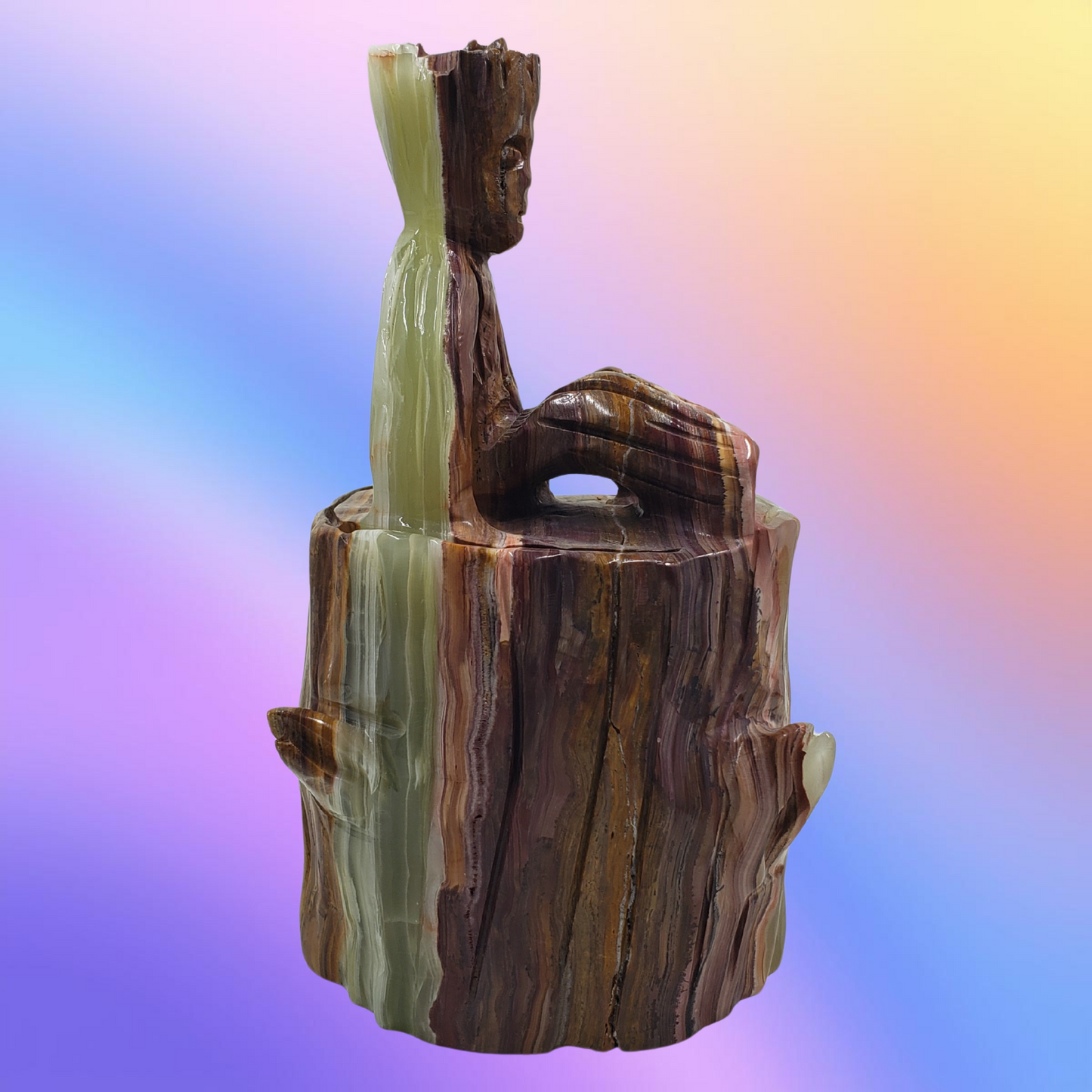 Groot Green Onyx Carving