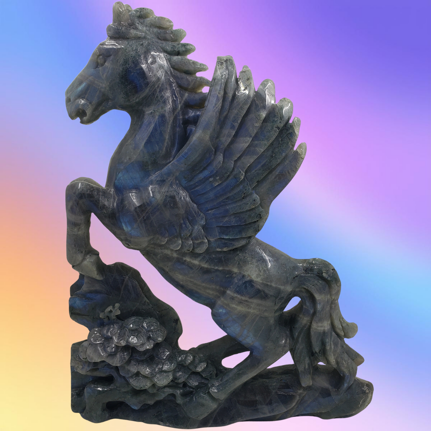 Labradorite Unicorn Carving