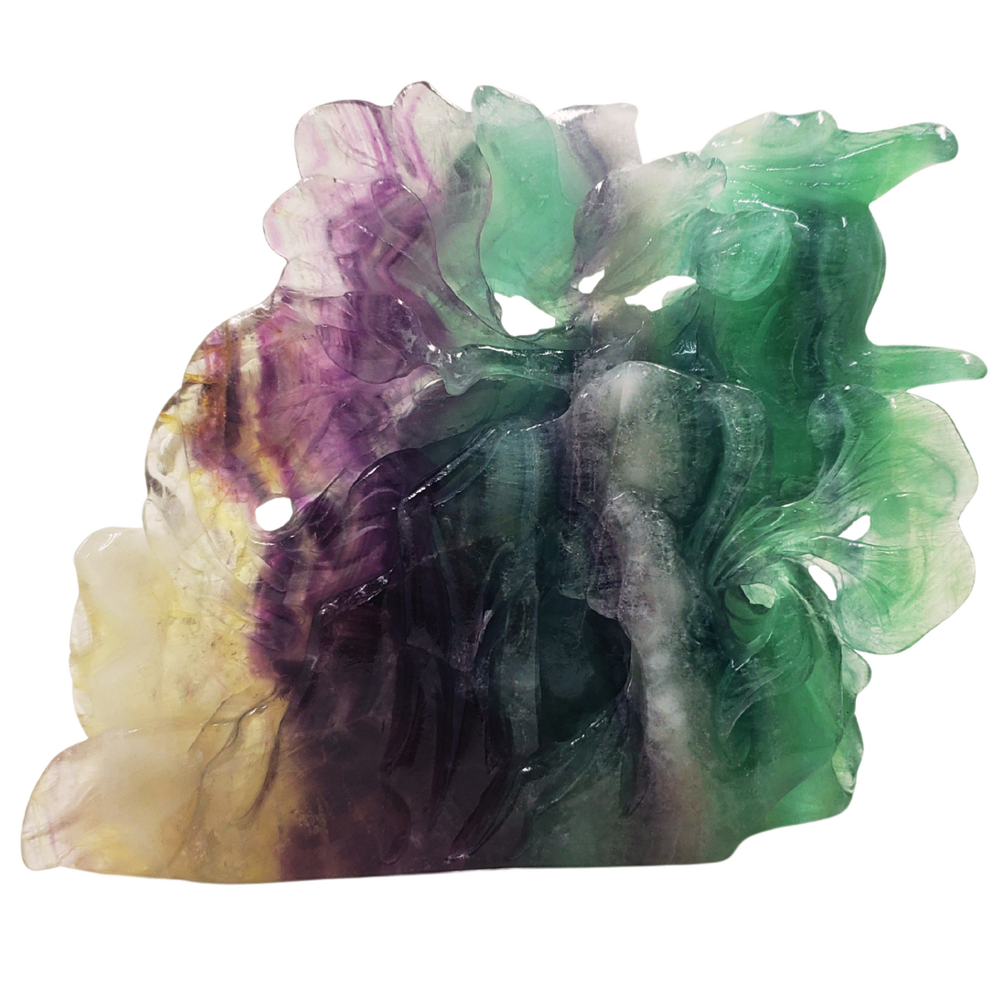 Rainbow Fluorite Phoenix with Flowers