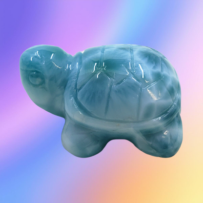 RARE Larimar Turtle Carving