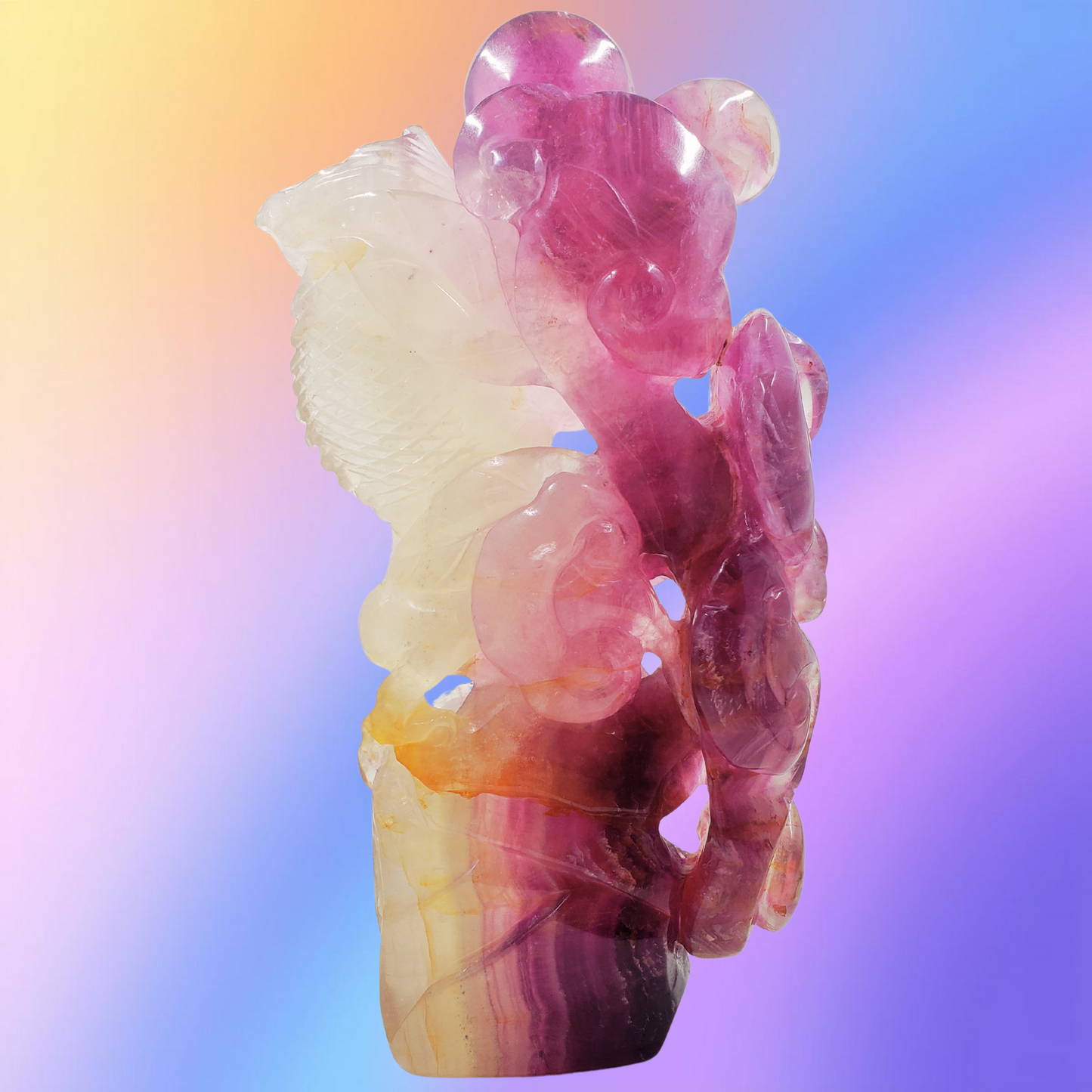 Purple Fluorite Chinese Dragon