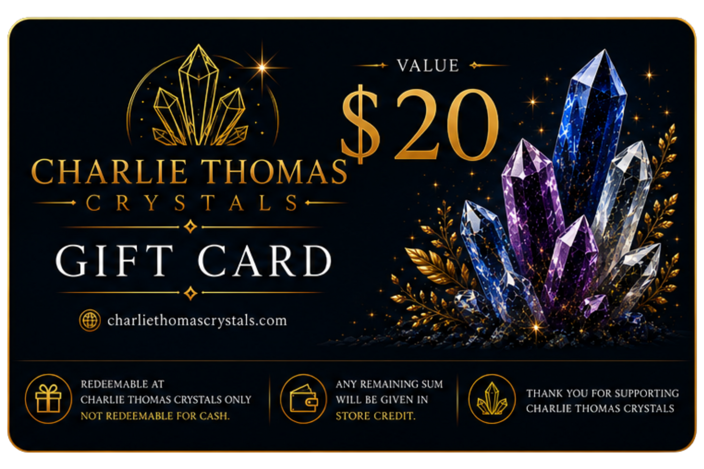 Charlie Thomas Crystals Gift Cards