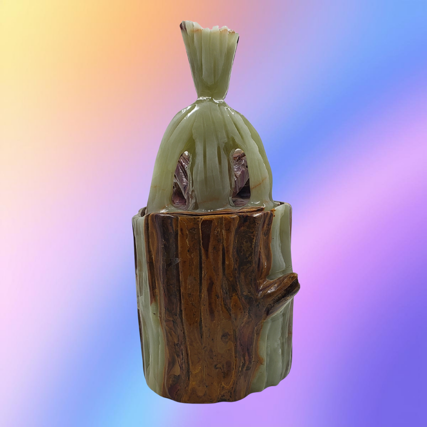 Groot Green Onyx Carving