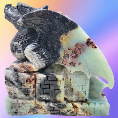 Amazonite Dragon Carving