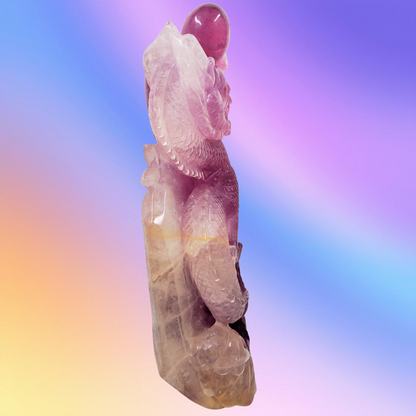 Purple Fluorite Chinese Dragon