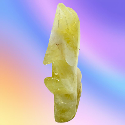 Citrine Dolphin Carving