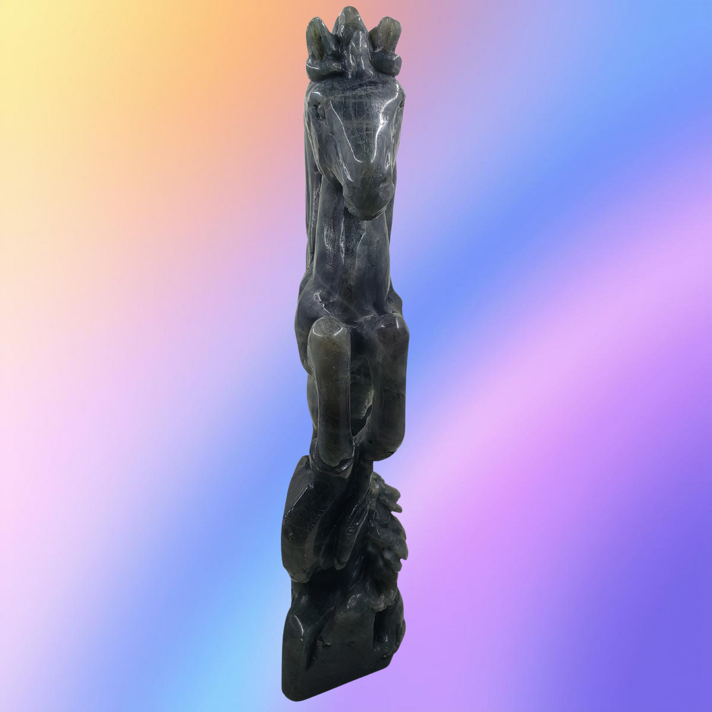 Labradorite Unicorn Carving