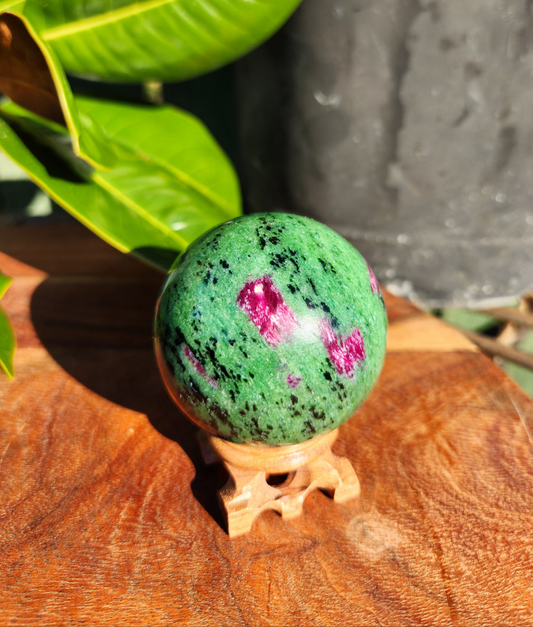 Ruby Zoisite Sphere