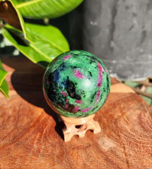 Ruby Zoisite Sphere