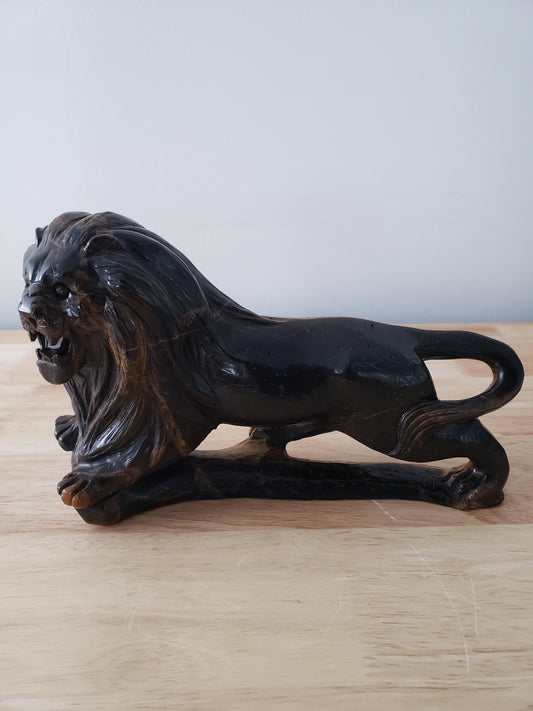 Tiger Eye Lion Carving