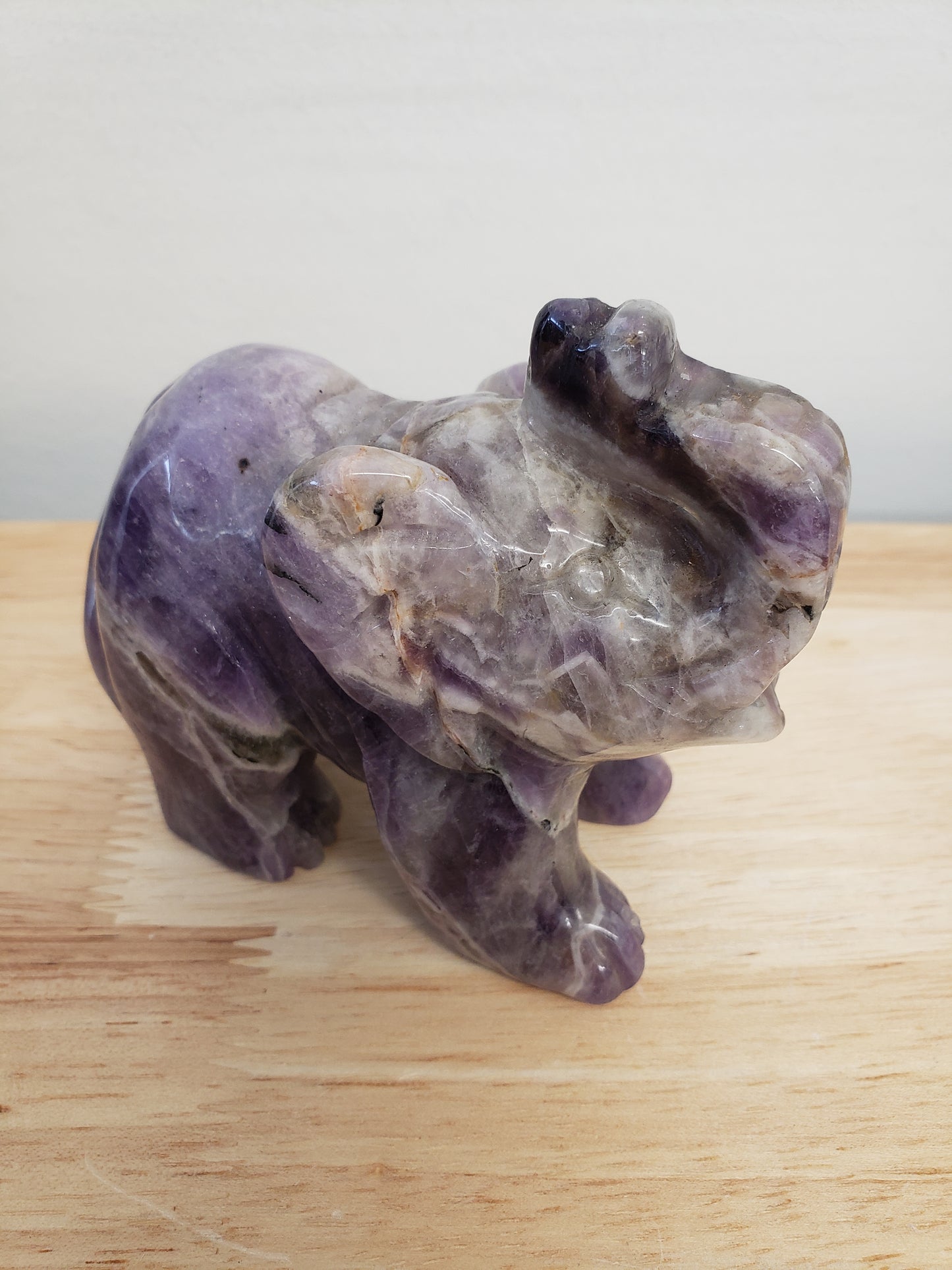 Amethyst Elephant Carving