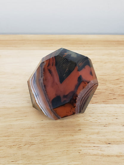 Red Sardonyx Agate Diamond Carvings
