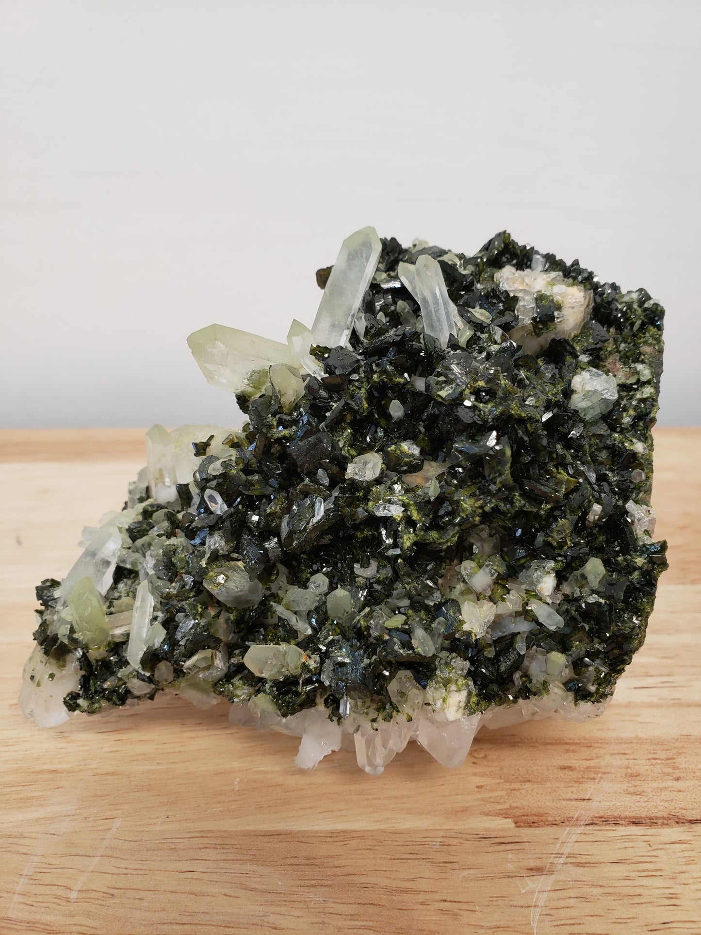 Quartz Cluster with Epidote Specimen