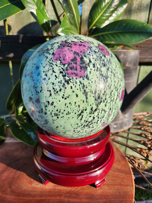 Ruby Zoisite Sphere