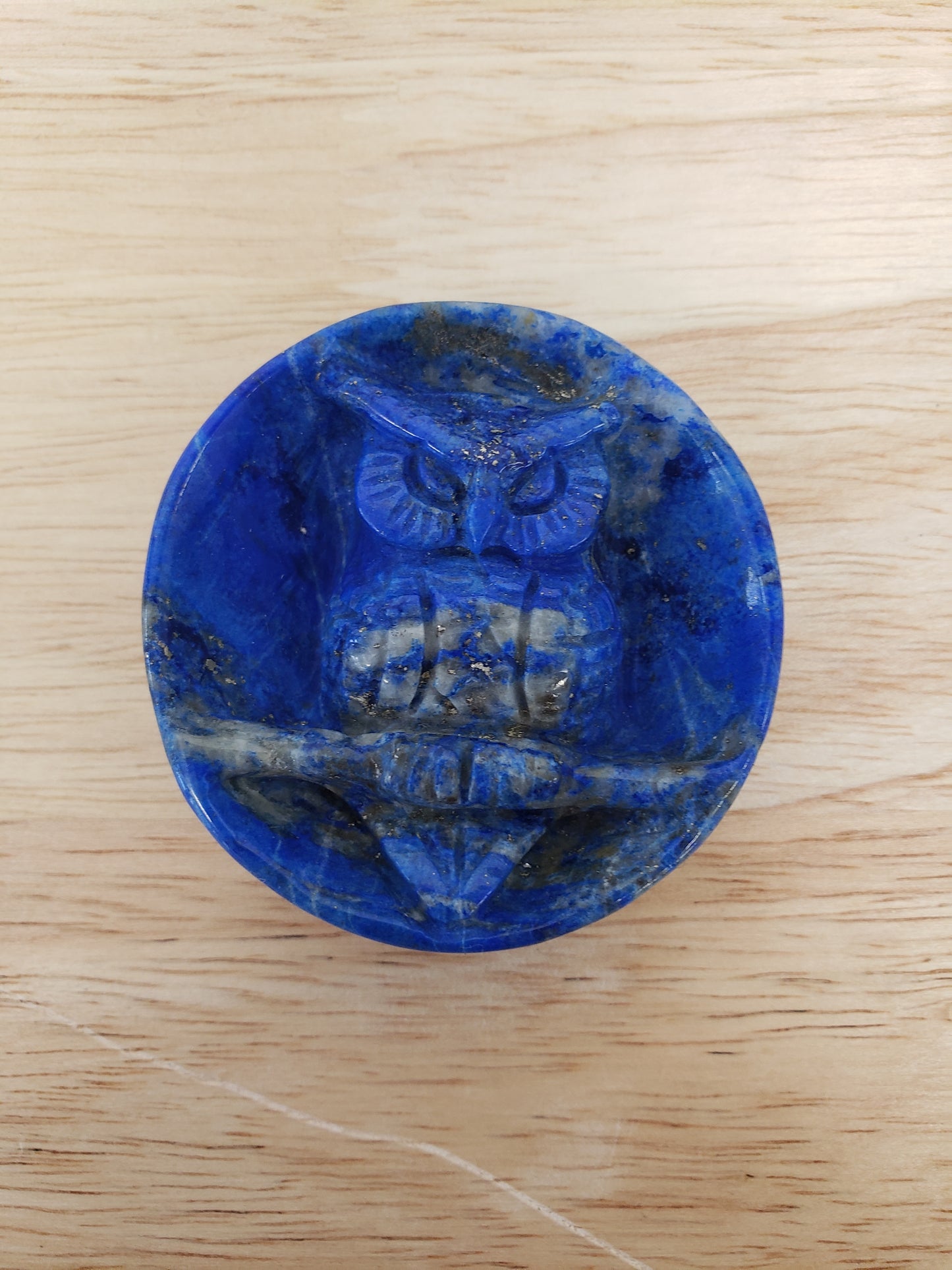 Lapis Lazuli Owl Carving