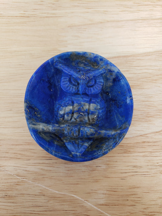 Lapis Lazuli Owl Carving