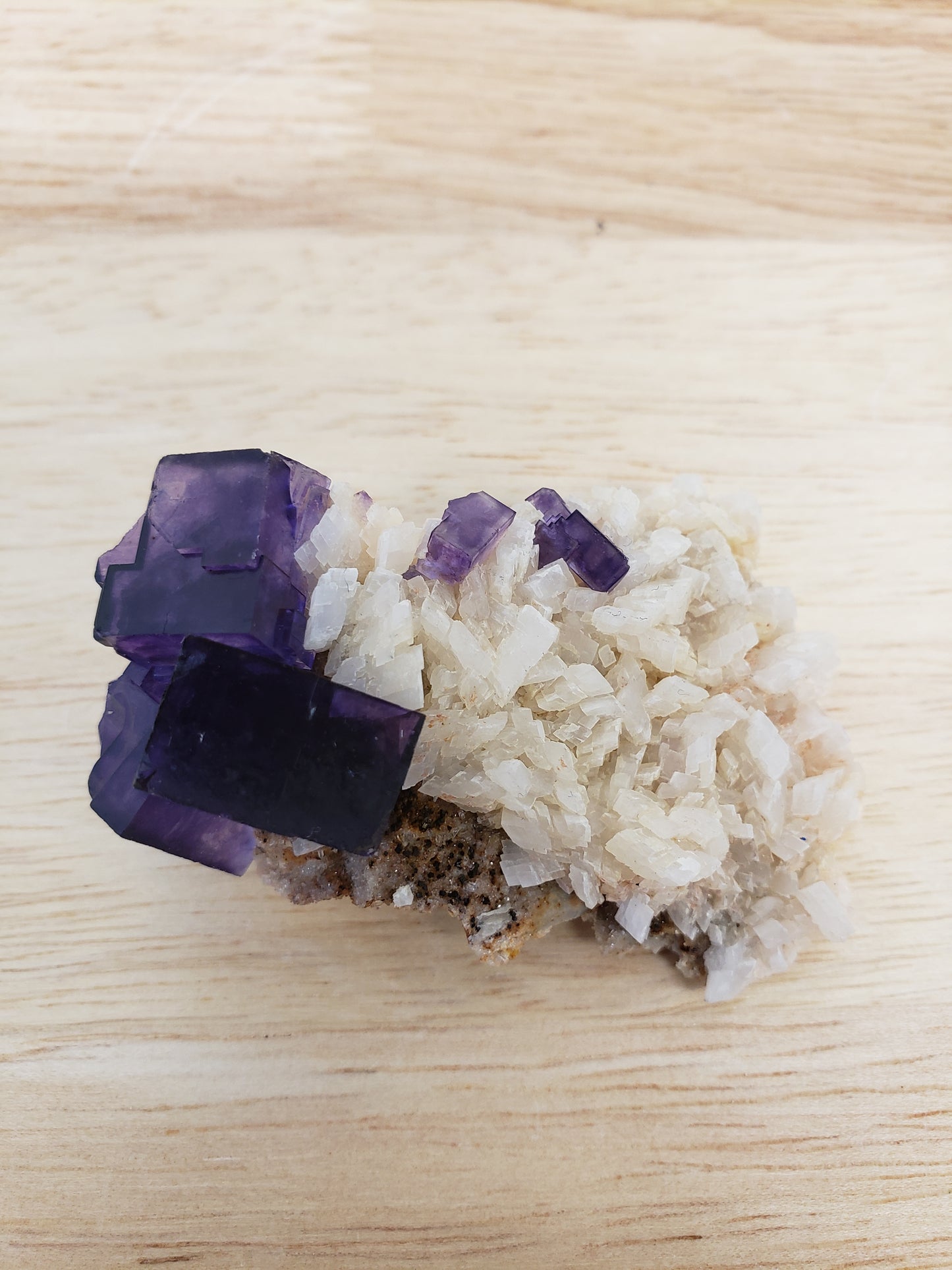 Purple Cubed Fluorite Clusters