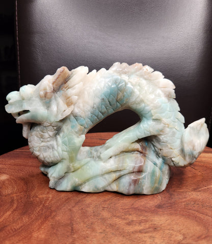 Amazonite Dragon Carving