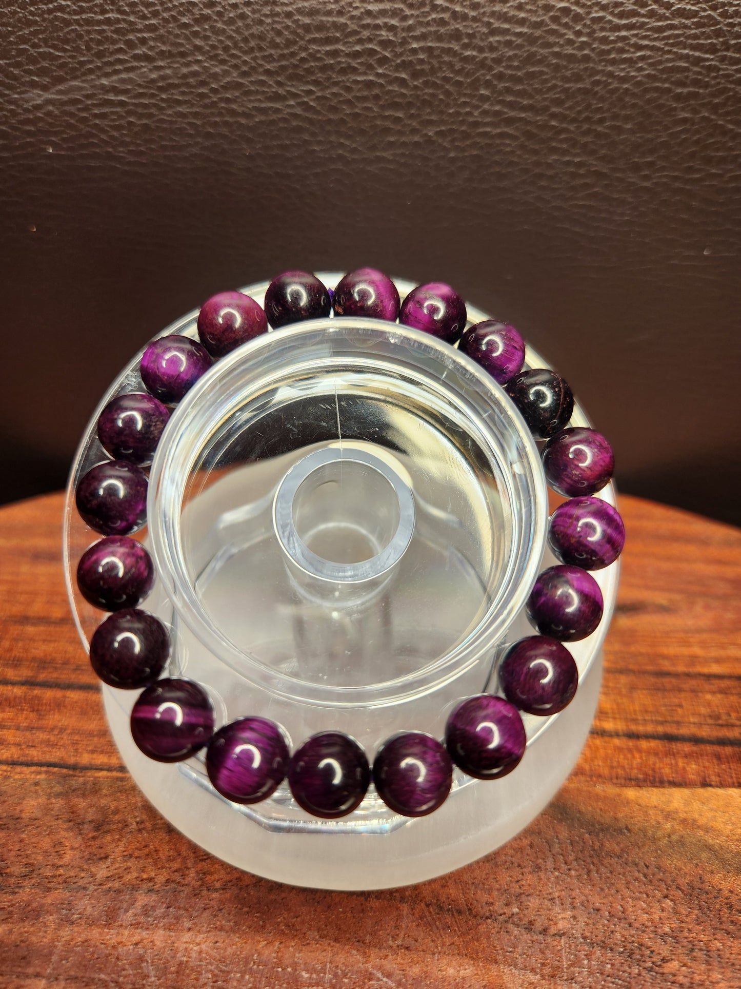 Purple Tigerseye Bracelet Dyed
