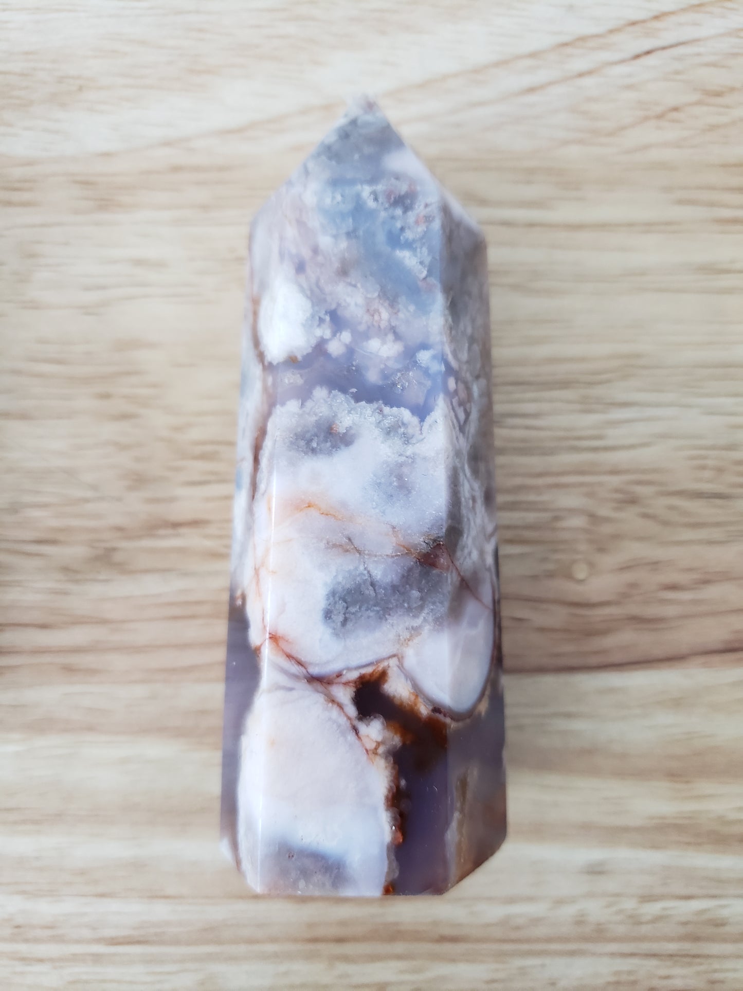 Blue Flower Agate Points