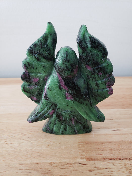 Ruby Zoisite Angel Carving