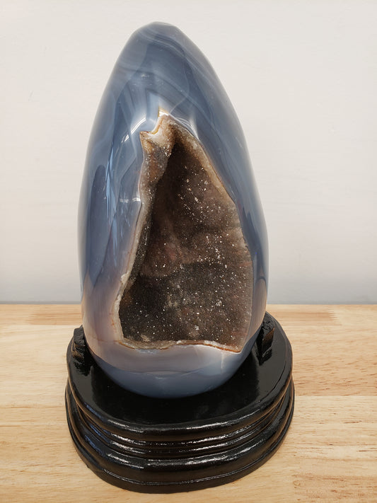 Agate Egg Druzey Cluster