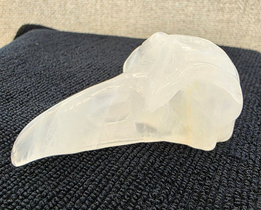 Clear Quartz Crow Skull